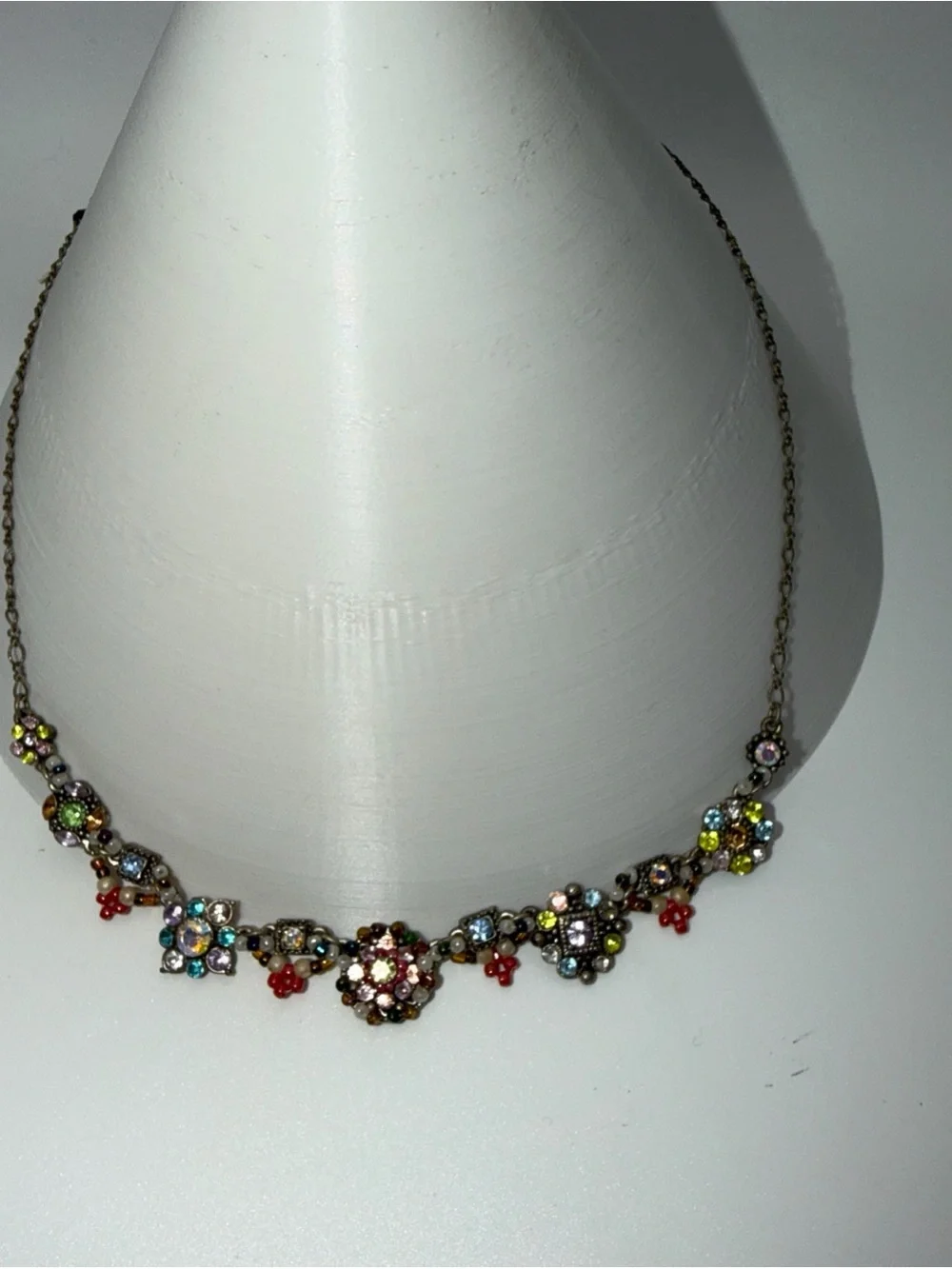 Multicolor Crystal Floral Statement Necklace – Women Jewelry Cookie Lee